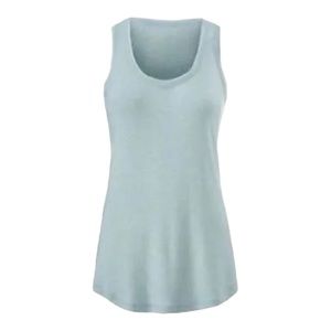 CAbi EUC Iris Tank Blue Sky Sleeveless Top Tank Ruffle Neckline Detailed #5197